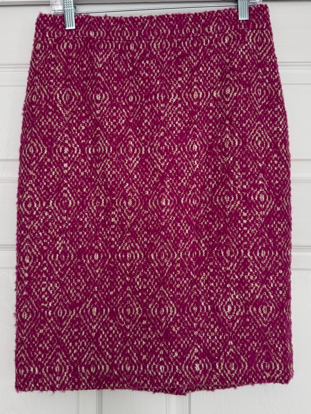 J.CREW | NWT pink/cream/tan heavy wool pencil skirt SIZE 6 style #24607